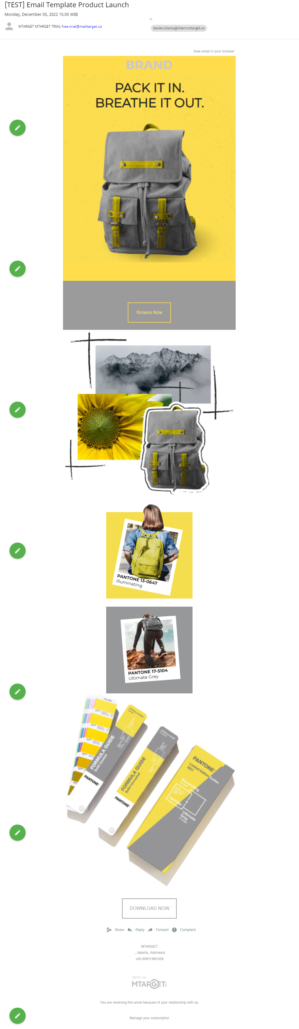 product launch email template