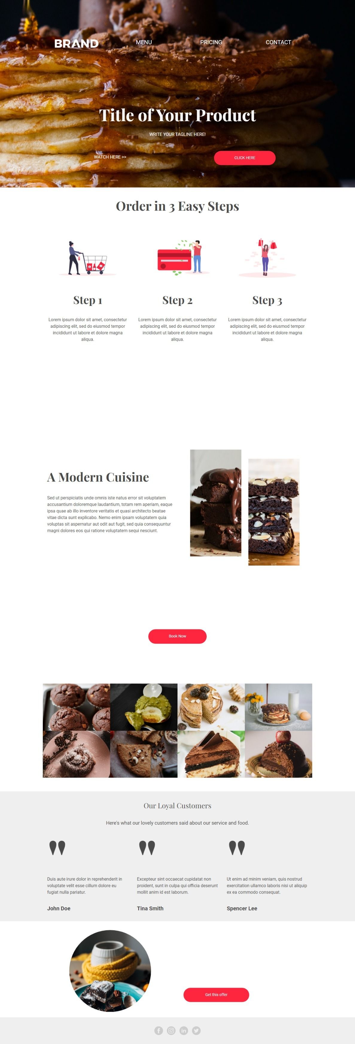 Contoh Template Landing Page Restaurant
