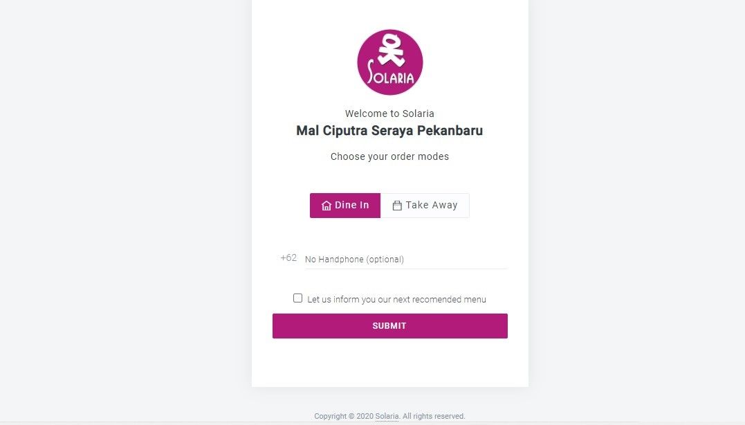 Contoh Food Online Order Form