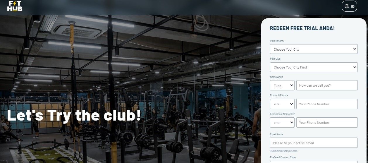 Contoh Club Membership Registration Form