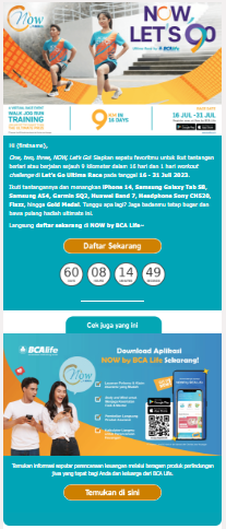 Contoh Desain Email Marketing BCA