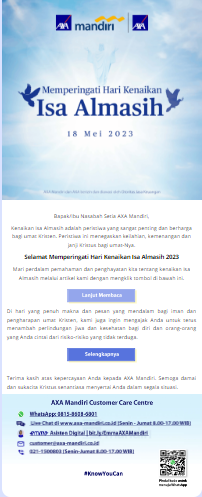 Email Campaign AXA Mandiri 2