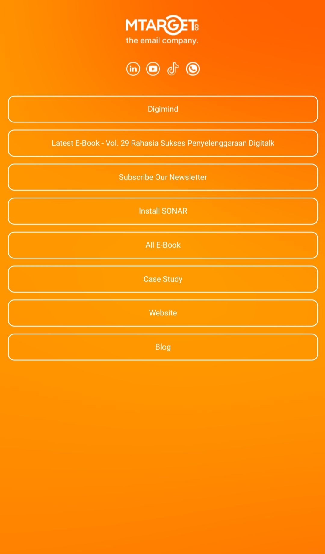 Contoh Landing Page Tree of Link MTARGET
