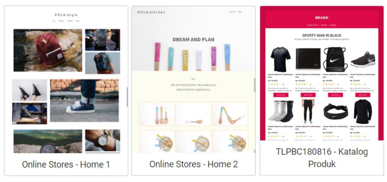 Contoh Inspirasi Landing Page Produk Fashion MTARGET