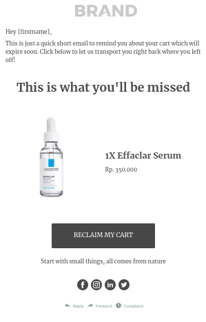 Contoh Template Abandoned Cart Email