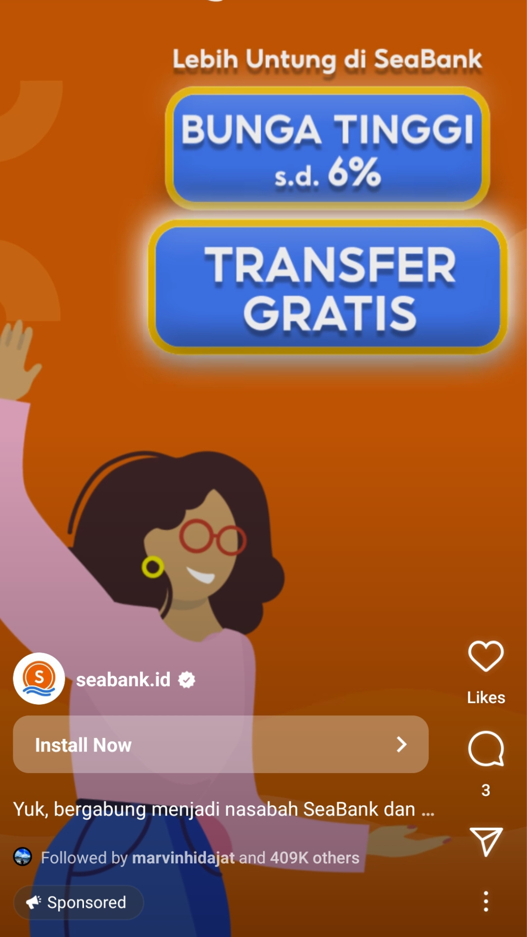 Contoh Reels Ads di Instagram